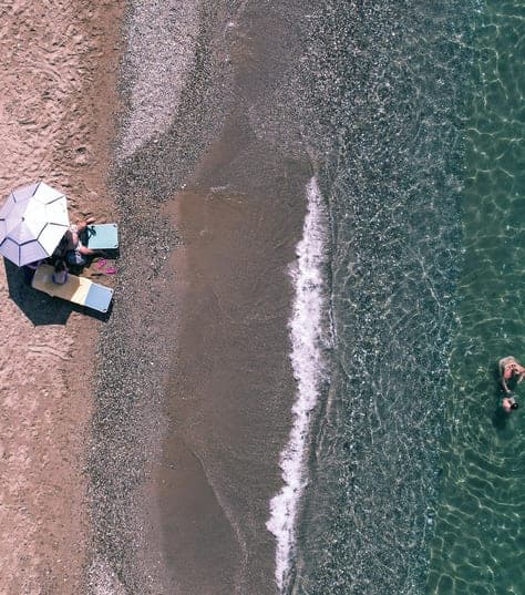 Greece beach family